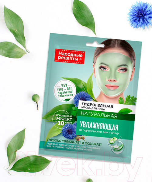 Изображение товара Маска для лица гидрогелевая Fito Косметик Народные рецепты Увлажняющая