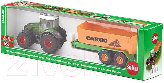 Изображение товара Трактор игрушечный Siku Fendt с крюковым прицепом-кузовом / 1989