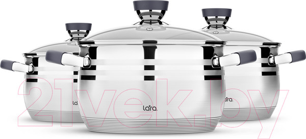 Изображение товара Набор кастрюль Lara Mercury LR02-121