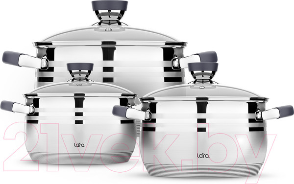 Изображение товара Набор кастрюль Lara Mercury LR02-121