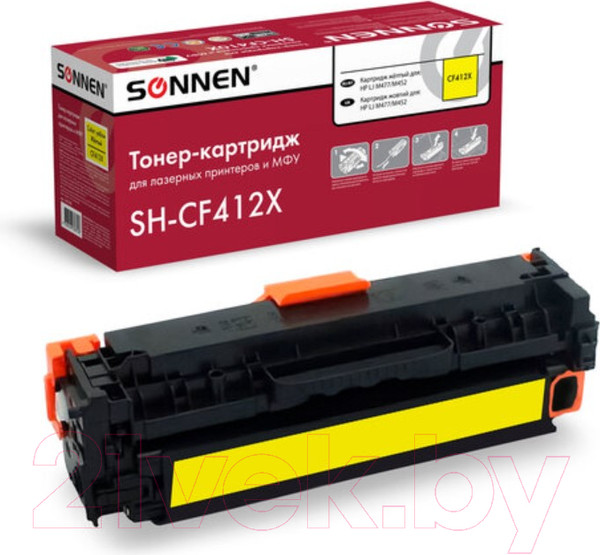 Изображение товара Картридж Sonnen SH-CF412X / 363948 (желтый)