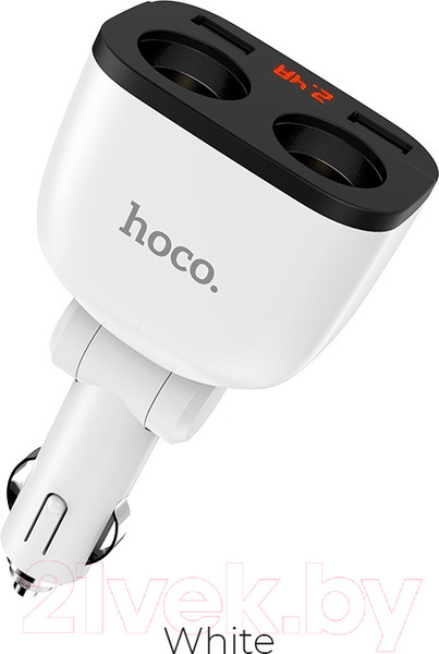Изображение товара Зарядное устройство автомобильное Hoco Z28 (белый)