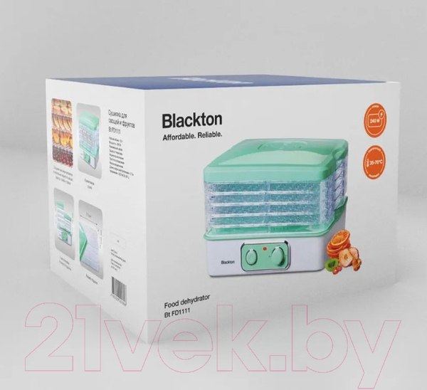 Изображение товара Сушилка для овощей и фруктов Blackton Bt FD1111 (белый/зеленый)