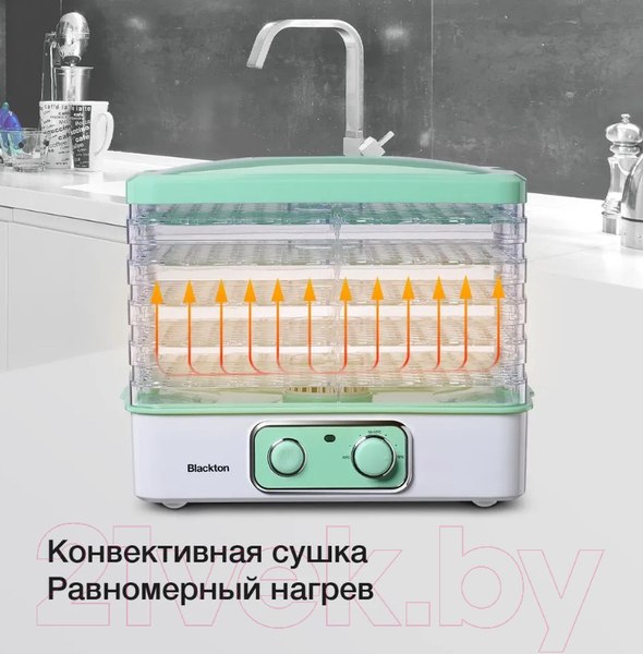 Изображение товара Сушилка для овощей и фруктов Blackton Bt FD1111 (белый/зеленый)
