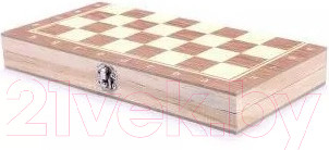 Изображение товара Набор настольных игр Наша игрушка Шахматы, шашки, нарды 3 в 1 / B001S