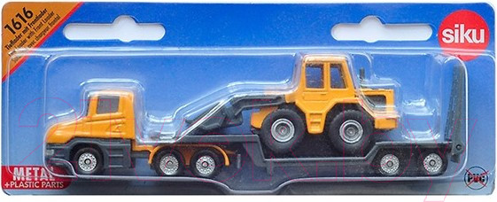 Изображение товара Трейлер игрушечный Siku Грузовик с тралом и трактором / 1616