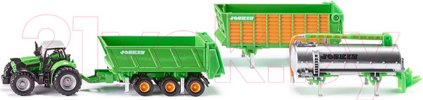Изображение товара Трактор игрушечный Siku DEUTZ-FAHR с прицепом Joskin / 1848
