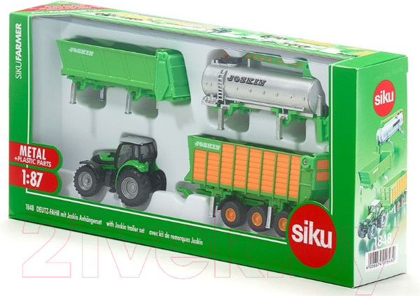 Изображение товара Трактор игрушечный Siku DEUTZ-FAHR с прицепом Joskin / 1848