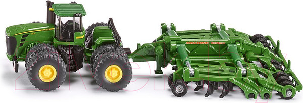 Изображение товара Трактор игрушечный Siku John Deere 9630 c прицепом-плугом / 1856