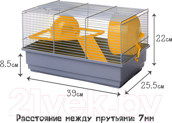 Изображение товара Клетка для грызунов Voltrega 001114G/yellow