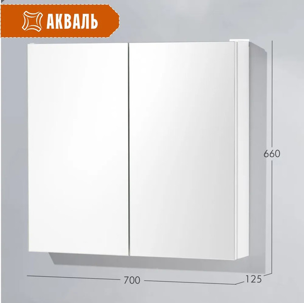 Изображение товара Шкаф с зеркалом для ванной Акваль Карина / ЕК.04.07.00.N