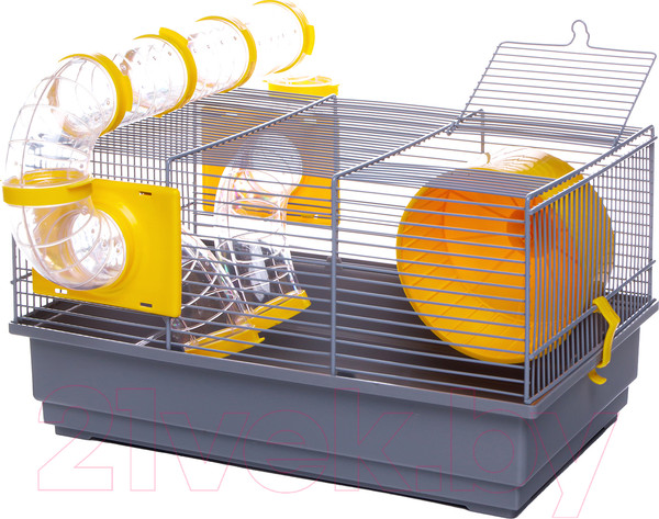 Изображение товара Клетка для грызунов Voltrega 001115G/yellow (с туннелем)