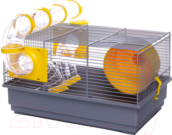 Изображение товара Клетка для грызунов Voltrega 001115G/yellow (с туннелем)