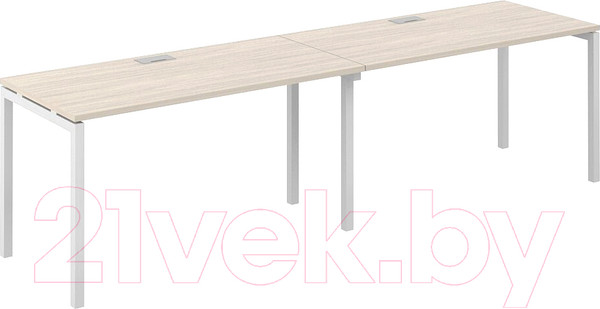 Изображение товара Комплект письменных столов Norden s-b-s 280x70x75 / SG.225.OL.44.WH (дуб светлый/белый)