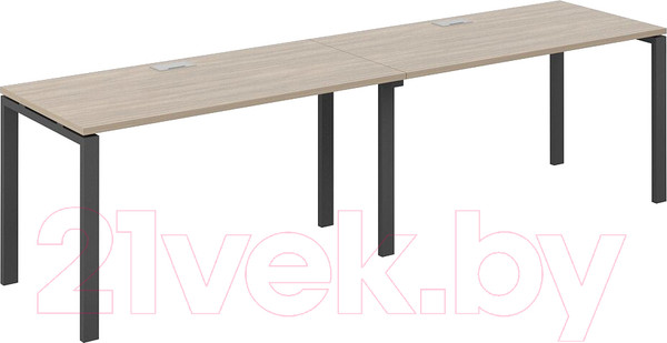 Изображение товара Комплект письменных столов Norden s-b-s 240x70x75 / SG.222.OD.63.AN (дуб темный/антрацит)