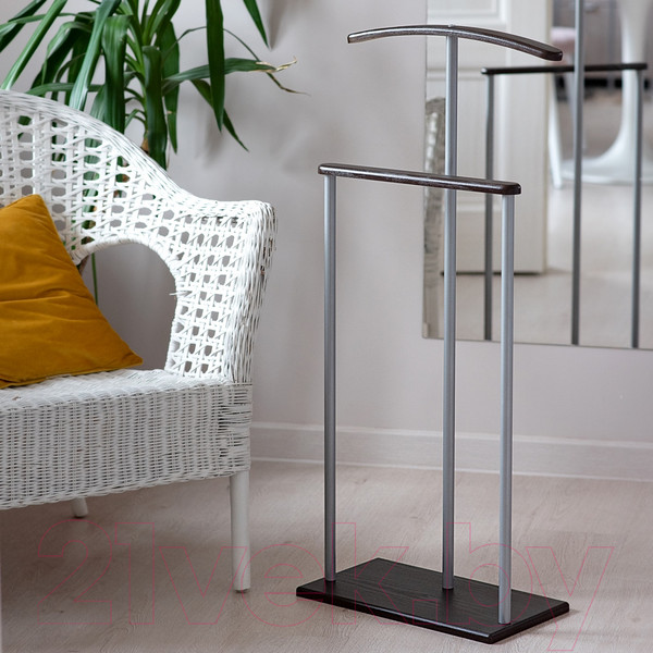 Изображение товара Стойка для одежды Мебелик Костюмная Дэви 1 (металлик/венге)