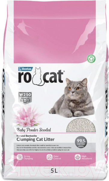 Изображение товара Наполнитель для туалета RO-CAT Baby Powder (5л/4.25кг)