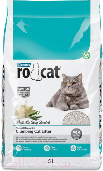 Изображение товара Наполнитель для туалета RO-CAT Baby Marseille Soap (5л/4.25кг)