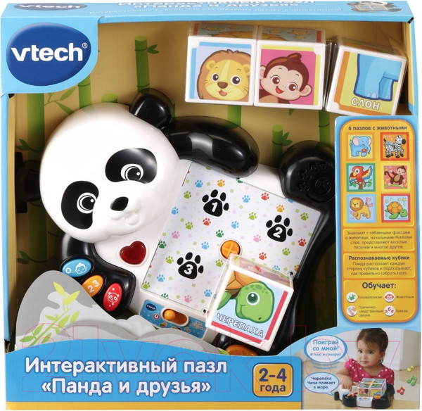 Изображение товара Развивающая игрушка Vtech Интерактивный пазл Панда и друзья / 80-193426