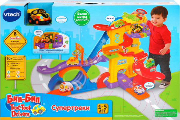 Изображение товара Автотрек Vtech Супертреки гоночные / 80-156926