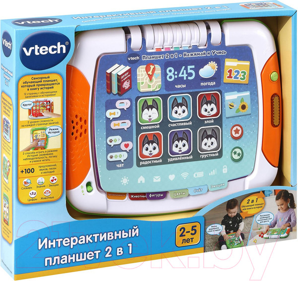 Изображение товара Развивающая игрушка Vtech Интерактивный планшет-книга 2 в 1 / 80-611226