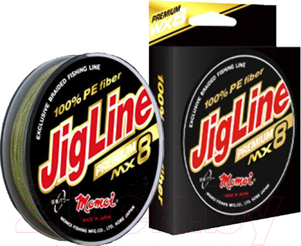 Изображение товара Леска плетеная Momoi JigLine Premium WX8 0.19мм / 402575 (100м)