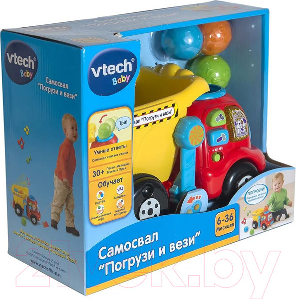 Изображение товара Автомобиль игрушечный Vtech Самосвал Погрузи и вези / 80-166526