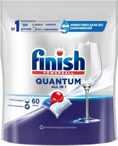 Изображение товара Капсулы для посудомоечных машин Finish Quantum All in 1 (60шт)