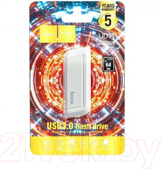 Изображение товара USB flash накопитель Hoco UD11 USB3.0 64Gb (белый)