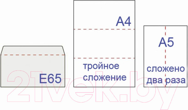 Изображение товара Набор конвертов почтовых Курт Куда-Кому E65 / 128295 (1000шт)