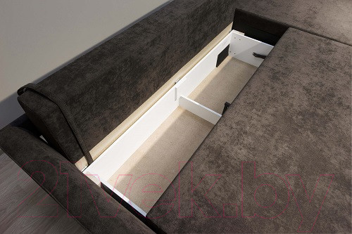 Изображение товара Диван угловой Комфорт-S Марсель (велюр коричневый)