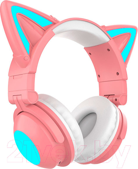 Изображение товара Беспроводные наушники Qumo Party Cat Min BT 0051 (розовый/голубой)