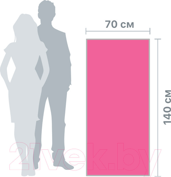 Изображение товара Полотенце Clam P006 70х140 (розовый)