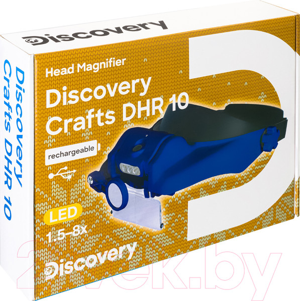 Изображение товара Лупа-очки Levenhuk С аккумулятором Discovery Crafts DHR 10 / D78382