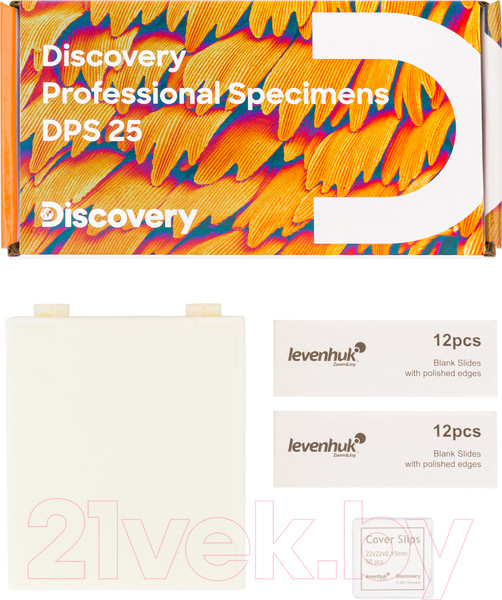 Изображение товара Набор микропрепаратов Levenhuk Discovery Prof DPS 25 / D78415 (биология, птицы)