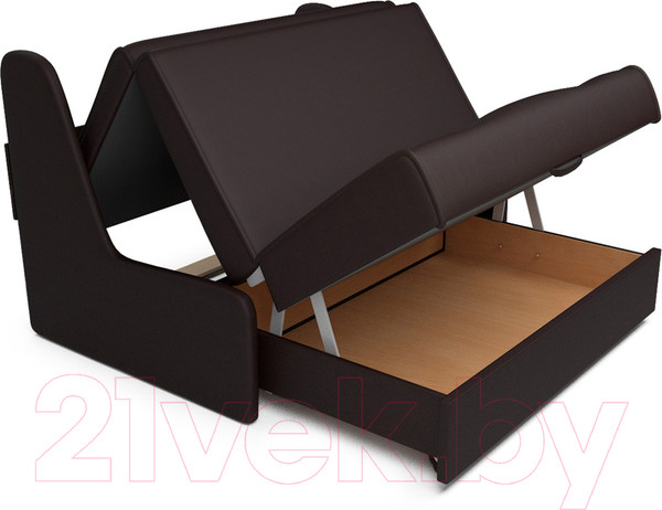 Изображение товара Диван Mebel-Ars Аккордеон №2 120 (экокожа шоколад)