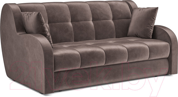 Изображение товара Диван Mebel-Ars Аккордеон Барон (бархат серо-шоколадный Star Velvet 60 Coffee)
