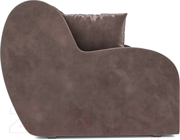 Изображение товара Диван Mebel-Ars Аккордеон Барон (бархат серо-шоколадный Star Velvet 60 Coffee)