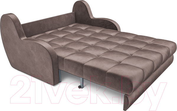 Изображение товара Диван Mebel-Ars Аккордеон Барон (бархат серо-шоколадный Star Velvet 60 Coffee)