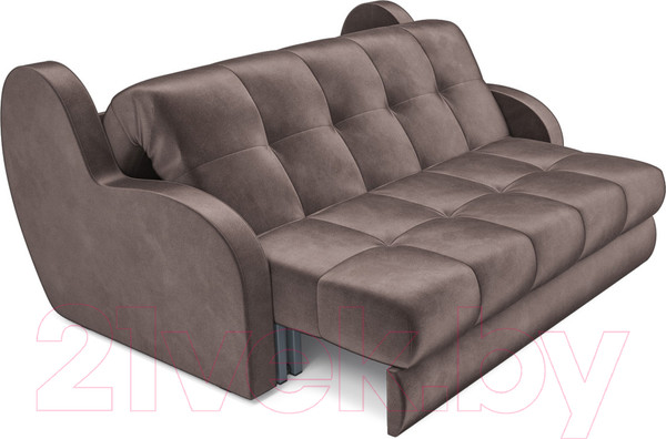 Изображение товара Диван Mebel-Ars Аккордеон Барон (бархат серо-шоколадный Star Velvet 60 Coffee)