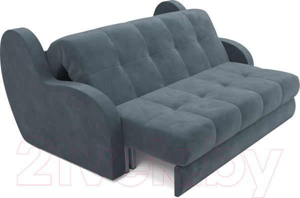 Изображение товара Диван Mebel-Ars Аккордеон Барон (велюр серо-синий HB-178 26)