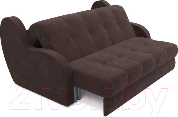 Изображение товара Диван Mebel-Ars Аккордеон Барон (велюр молочный шоколад НВ-178 13)
