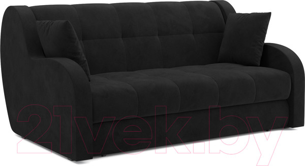 Изображение товара Диван Mebel-Ars Аккордеон Барон (велюр черный HB-178 17)
