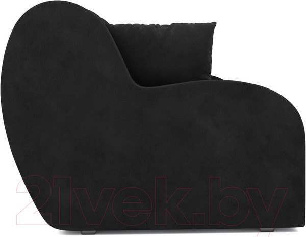 Изображение товара Диван Mebel-Ars Аккордеон Барон (велюр черный HB-178 17)