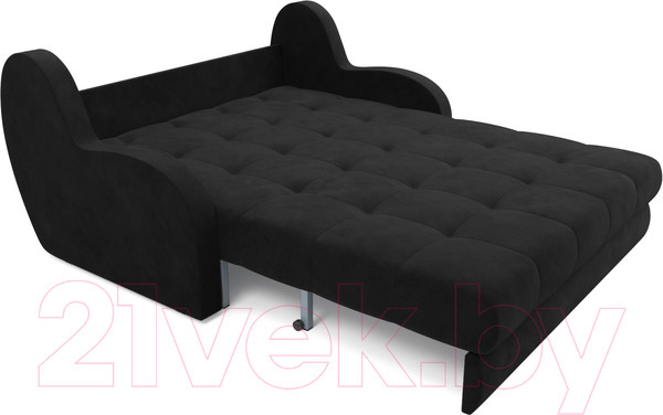 Изображение товара Диван Mebel-Ars Аккордеон Барон (велюр черный HB-178 17)