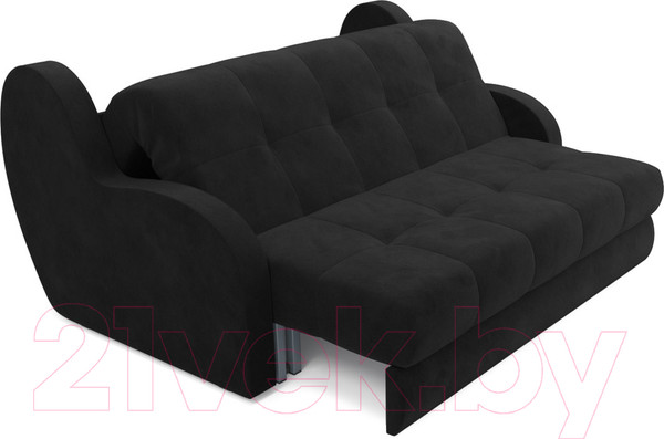 Изображение товара Диван Mebel-Ars Аккордеон Барон (велюр черный HB-178 17)
