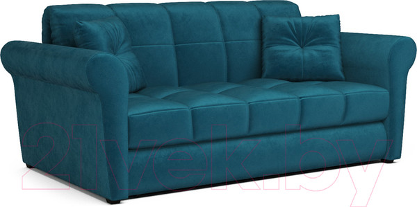 Изображение товара Диван Mebel-Ars Гранд (бархат сине-зеленый/Star Velvet 43 Black Green)