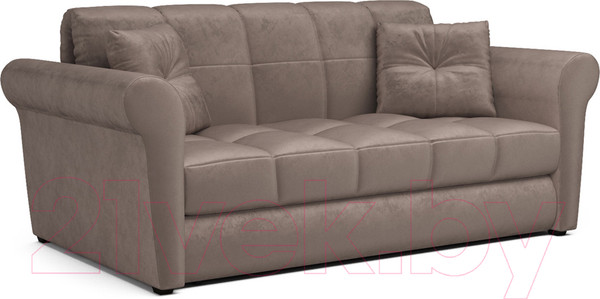 Изображение товара Диван Mebel-Ars Гранд (бархат серо-шоколадный/Star Velvet 60 Cofee)