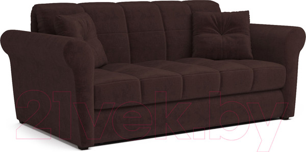 Изображение товара Диван Mebel-Ars Гранд (велюр шоколадный НВ-178 16)