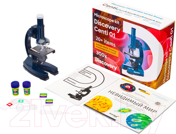 Изображение товара Микроскоп оптический Levenhuk Discovery Centi 01 с книгой / D78238